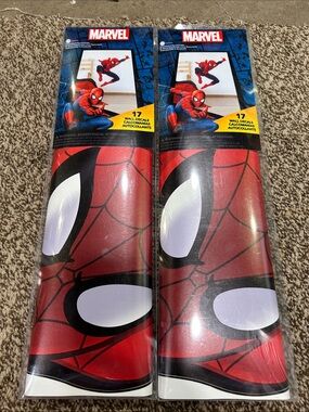 2- Marvel Spider-Man Red and Black Wall Decal Set